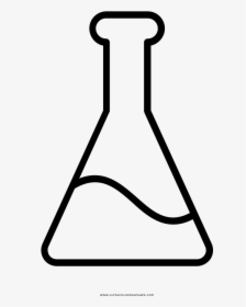 Erlenmeyer Flask Coloring Page - Conical Flask Clip Art, HD Png Download, Transparent PNG