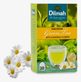 Pack Of Green Tea And Chamomile Flowers - Dilmah Ceylon Green Tea, HD Png Download, Transparent PNG