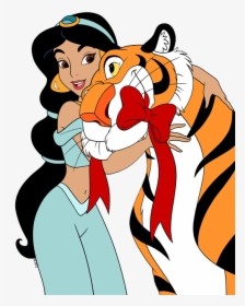 Transparent Jasmine Png - Princess Jasmine With Tiger, Png Download, Transparent PNG