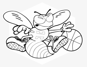 New Orleans Hornets Logo Black And White - Charlotte Hornets Classic Logo, HD Png Download, Transparent PNG