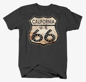 Route 66 Distressed Vintage Sign Mother Road Ride Free - Active Shirt, HD Png Download, Transparent PNG