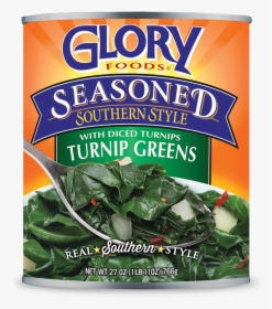 Turnip Greens With Diced Turnips - Glory Seasoned Collard Greens, HD Png Download, Transparent PNG