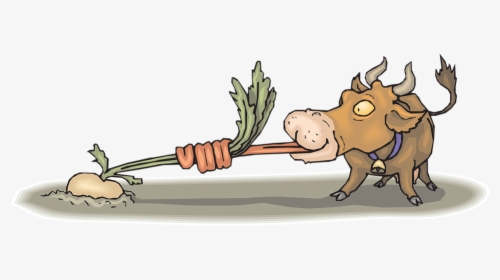 Cow, Eating, Food, Animal, Tongue, Turnip - Turnip In Ground Cartoon, HD Png Download, Transparent PNG