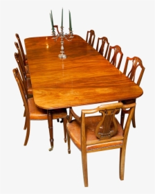 A Rare English Antique Mahogany Campaign Dining Table - Kitchen & Dining Room Table, HD Png Download, Transparent PNG