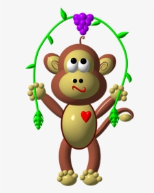 Cartoon Monkey Jump Roping, HD Png Download, Transparent PNG