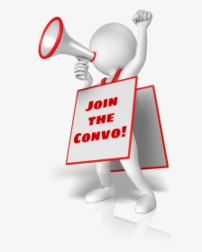 Figure With Megaphone Wearing Sign - Animated Gif Attention Presenter Media, HD Png Download, Transparent PNG