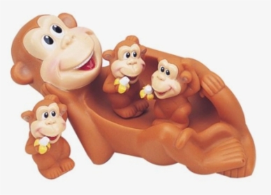 Image Of Monkey Floatie Family Bathtub Toys - Monkey Floatie, HD Png Download, Transparent PNG