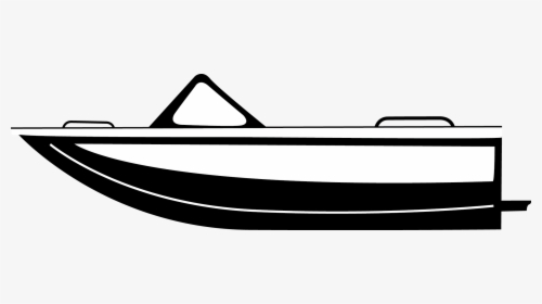 Motor Boat Png Black And White - Speed Boat Clipart Black And White, Transparent Png, Transparent PNG
