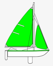 Sailboat Sailing Clip Art - Clip Art Boat Green, HD Png Download, Transparent PNG