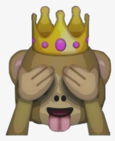Transparent Monkey Emoji With Flower Crown Png - Monkey Emoji Transparent Background, Png Download, Transparent PNG