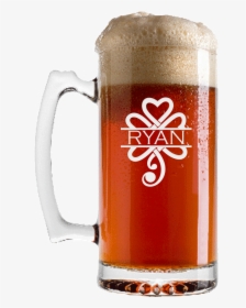 Personalized Celtic Shamrock Beer Glass With Handle - Guinness, HD Png Download, Transparent PNG