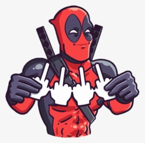 #deadpool - Deadpool Middle Finger Sticker, HD Png Download, Transparent PNG