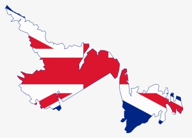 Flag Map Of Newfoundland And Labrador - Newfoundland And Labrador Flag Map, HD Png Download, Transparent PNG