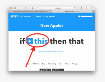 In The Next Screen, Type Button - Ifttt Applet, HD Png Download, Transparent PNG