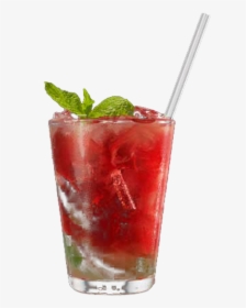 Strawberry Mojito Cocktail Png, Transparent Png, Transparent PNG