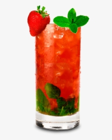 Png Image Of Strawberry Mojito, Transparent Png, Transparent PNG
