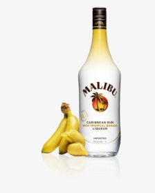 Banana,banana Beverage,distilled Beverage,malibu Rum,bottle - Malibu Rum Banana, HD Png Download, Transparent PNG