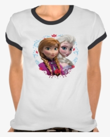 Disney Frozen Anna And Elsa Tee Shirt - T-shirt, HD Png Download, Transparent PNG