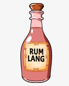 Rum Bottle Clipart - Glass Bottle, HD Png Download, Transparent PNG