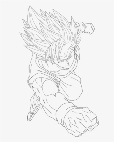 Battlefront 2 Logo Lineart - Goku Super Saiyan 2 Drawing, HD Png Download, Transparent PNG