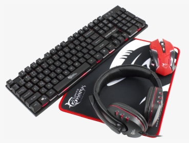 White Shark Keyboard Mouse Mouse Pad Headset Gc 4101 - White Shark Mouse Keyboard, HD Png Download, Transparent PNG