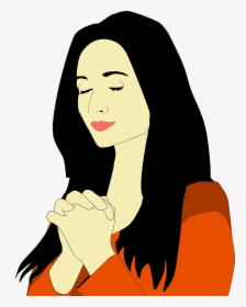 Girl Praying Clip Art, HD Png Download, Transparent PNG