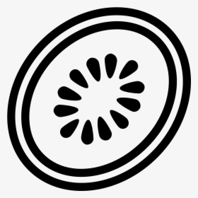 The Object Is An Oval Shape That Is Angled To The Right - Black And White Kiwi, HD Png Download, Transparent PNG