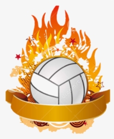 Fire Volleyball Ball Png, Transparent Png, Transparent PNG
