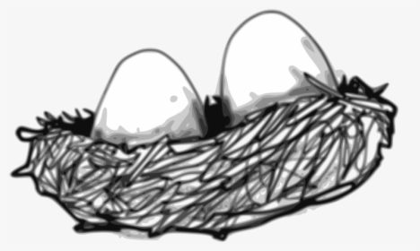 Bird S Nest - Bird Eggs Clipart Black And White, HD Png Download, Transparent PNG