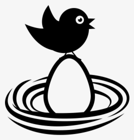 Bird On An Egg In A Nest - Egg Nest Icon, HD Png Download, Transparent PNG