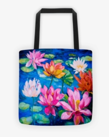 Lily Pad Tote Bag - Modern Impressionism Flower Painting, HD Png Download, Transparent PNG