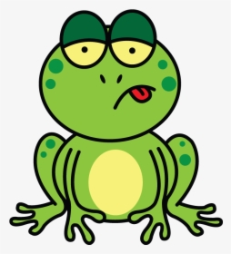 How To Draw A Frog On Lily Pad Easy Cartoon Step By - Frog Png Drawn, Transparent Png, Transparent PNG