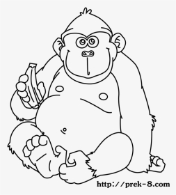 Transparent Cute Gorilla Clipart - Coloring Book Wild Animals, HD Png Download, Transparent PNG