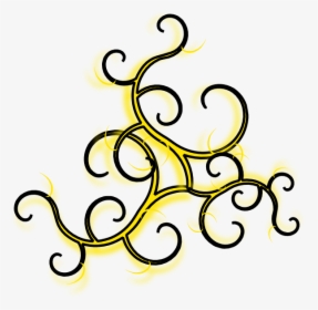 Black And Gold Swirls Clip Art - Swirl And Twirl Design, HD Png Download, Transparent PNG