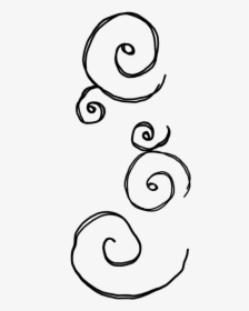 Marisa Lerin Hand Drawn Swirl Doodles Asset Black - Swirl Lines Transparent Background, HD Png Download, Transparent PNG
