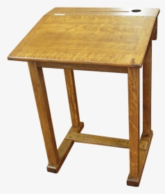 Vintage Oak School Desk Converts From Flat To Slant - Slant Table, HD Png Download, Transparent PNG