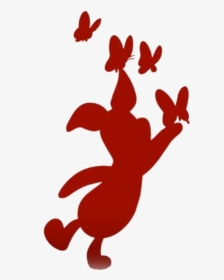 Winnie The Pooh Piglet With Butterfly Png Clipart Free - Illustration, Transparent Png, Transparent PNG