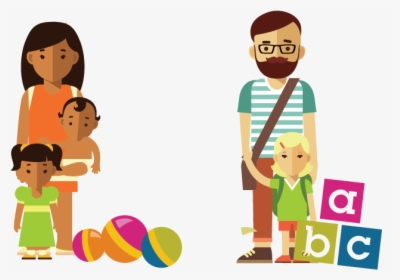 Cartoon Single Parent Families, HD Png Download, Transparent PNG