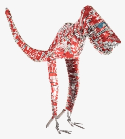 Acacia Creations Coca Cola Can Dinosaur   Title Acacia - Dinosaur Made Out Of Cans, HD Png Download, Transparent PNG