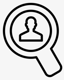 Search Of A Person Outlined Magnifier Tool - Busqueda De Persona Icono, HD Png Download, Transparent PNG