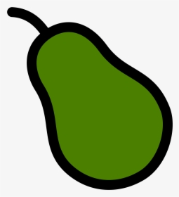 Food, Fruit, Outline, Cartoon, Crop, Pear, Melon - Fruit Transparent Background Avocado Clipart Png, Png Download, Transparent PNG