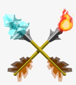 Fire & Ice Arrows - Fire And Ice Bow, HD Png Download, Transparent PNG