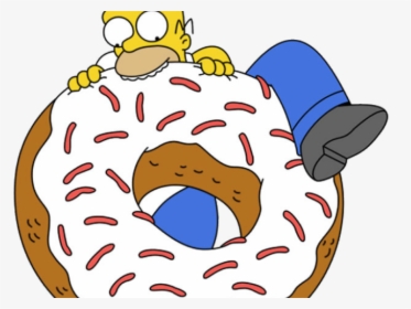 Dunkin Donuts Clipart Simpson Donut - Homero Comiendo Donut Vector, HD Png Download, Transparent PNG