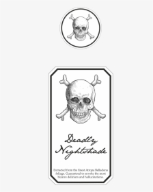 Halloween Poison Label Free Picture - Halloween Potion Label Black And White, HD Png Download, Transparent PNG