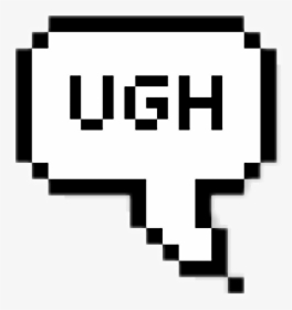 #ugh #sticker #pixel #tumblr #speechbubble - Cute Pixel Speech Bubble, HD Png Download, Transparent PNG