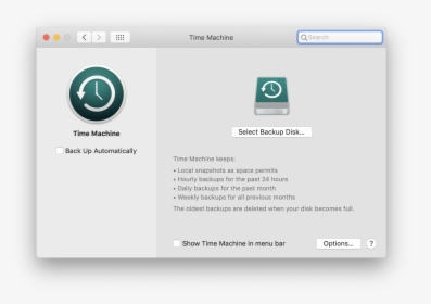 How To Use Time Machine - Turn Off Time Machine Mojave, HD Png Download, Transparent PNG
