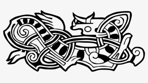 Dragon Knotwork Dragons Celtic Dragon Knot Png - Jelling Style Art, Transparent Png, Transparent PNG