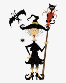 Halloween Png Creepy - Funny Witch Clip Art, Transparent Png, Transparent PNG