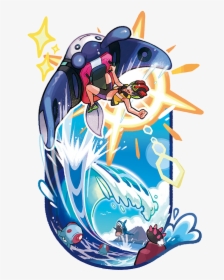 Pokemon Ultra Sun And Moon Mantine Surf, HD Png Download, Transparent PNG