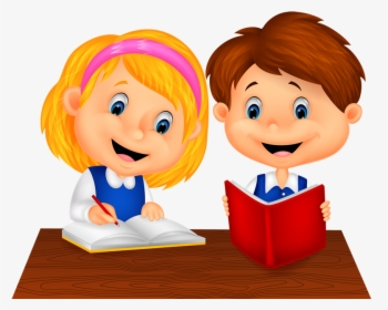 Cosas Para Photoscape Im - Boy And Girl Studying Cartoon, HD Png Download, Transparent PNG